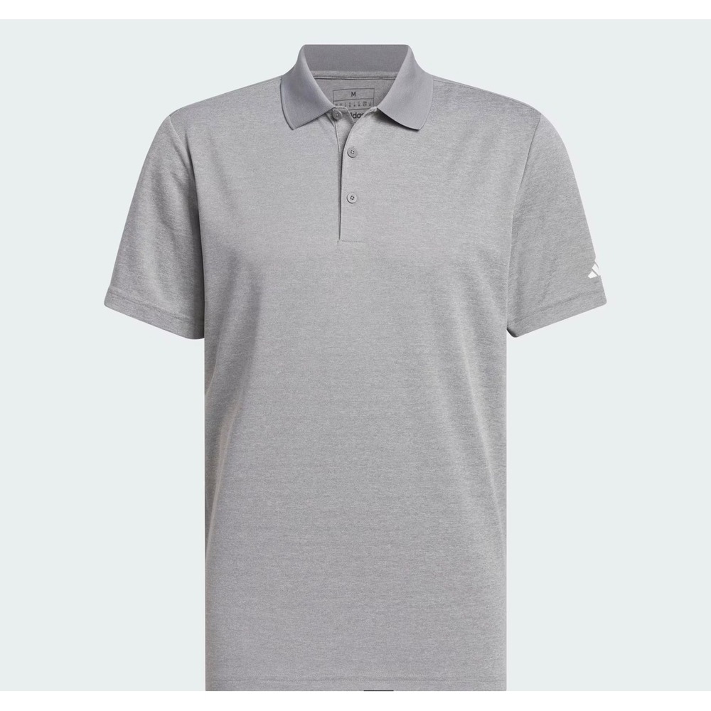 Adidas Mens Heathered Grey Short Sleeve Golf Polo Shirt Size XXL